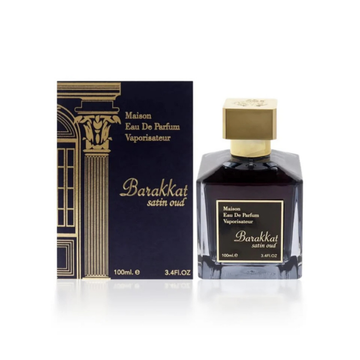 Fragrance World Barakkat Satin Oud Eau De Parfum 100ml – Unisex Luxury Oud Perfume | Long Lasting Arabic Fragrance